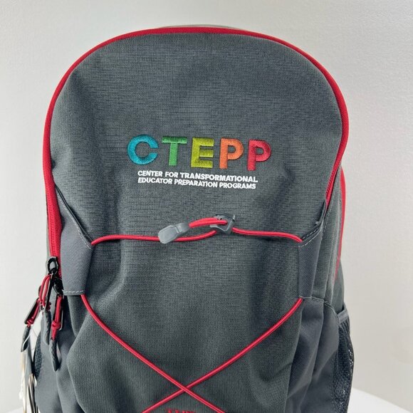 The North Face Groundwork Backpack CTEPP Logo 29L Laptop Sleeve Padded Grey Red - Picture 6 of 14